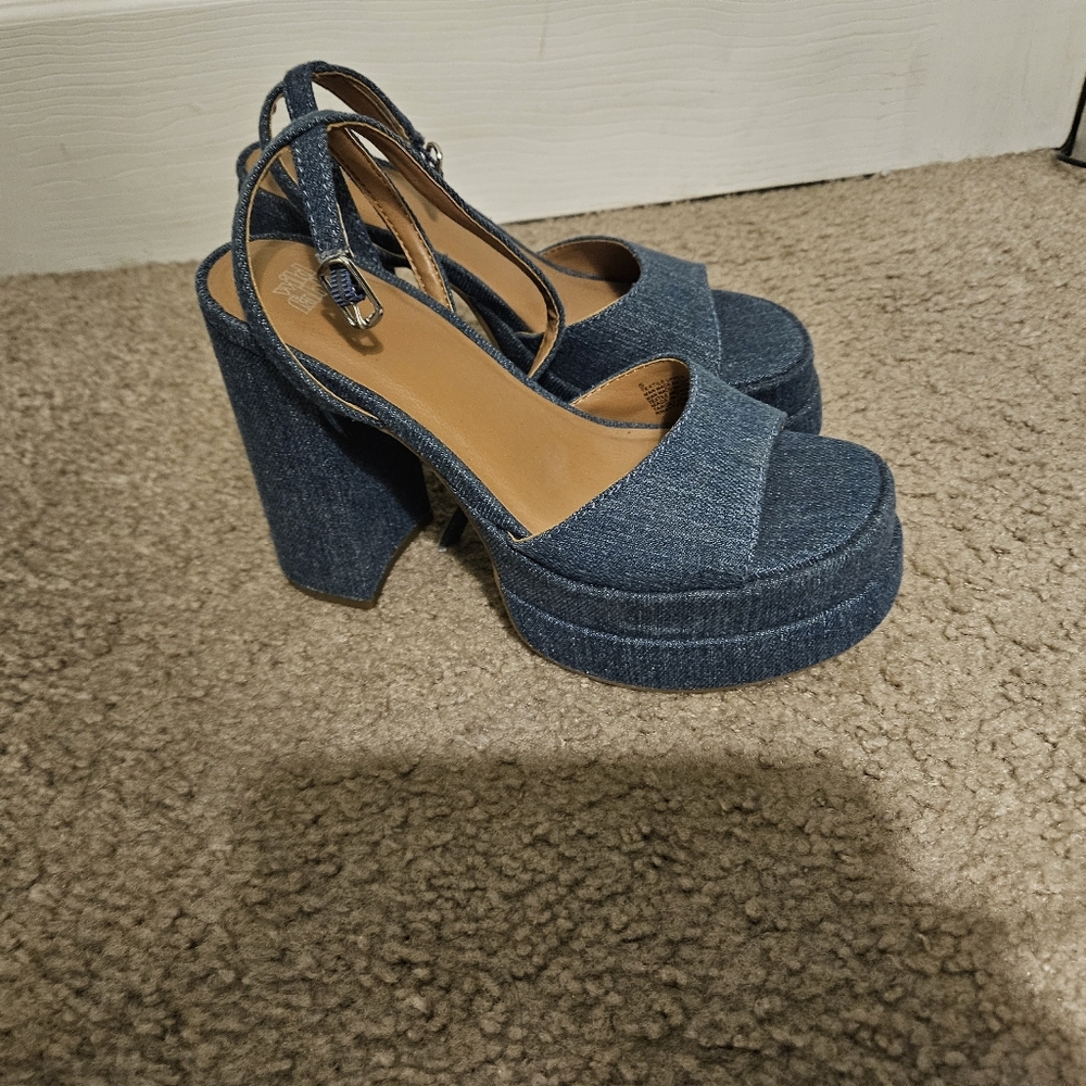 Women's denim high heels
